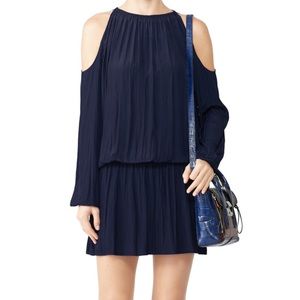 Ramy Brook Lauren Cold Shoulder Dress Navy Small
